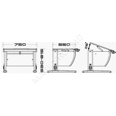 Birou universal SUT-14, 75x55x53-81cm